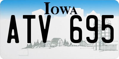 IA license plate ATV695