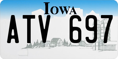 IA license plate ATV697