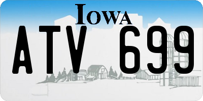 IA license plate ATV699