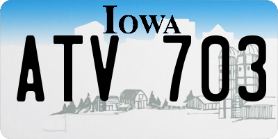 IA license plate ATV703