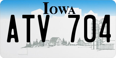 IA license plate ATV704