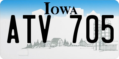 IA license plate ATV705