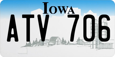 IA license plate ATV706
