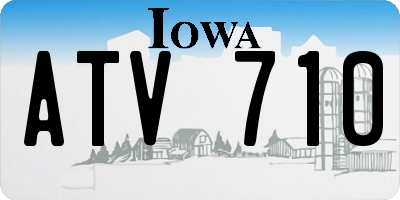 IA license plate ATV710