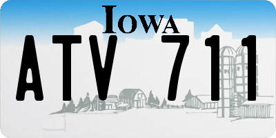 IA license plate ATV711