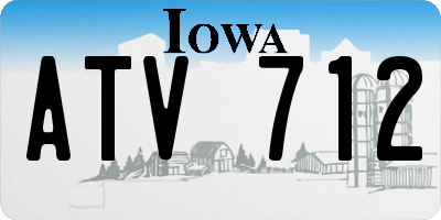 IA license plate ATV712