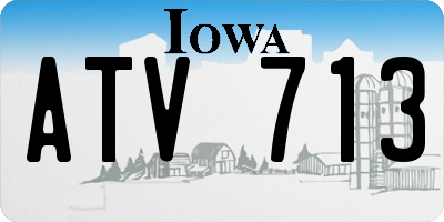 IA license plate ATV713