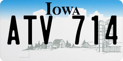 IA license plate ATV714