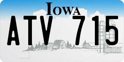 IA license plate ATV715