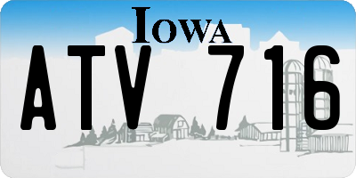 IA license plate ATV716