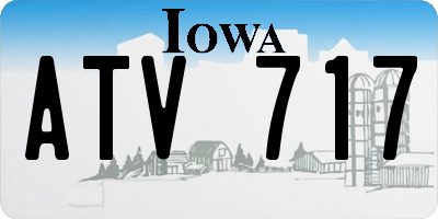 IA license plate ATV717