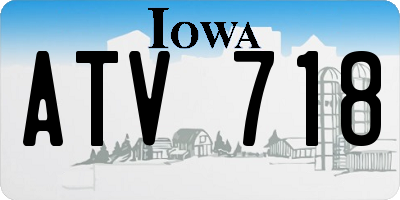 IA license plate ATV718