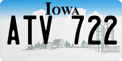 IA license plate ATV722