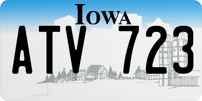 IA license plate ATV723