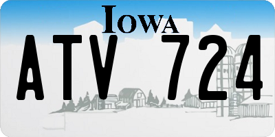 IA license plate ATV724