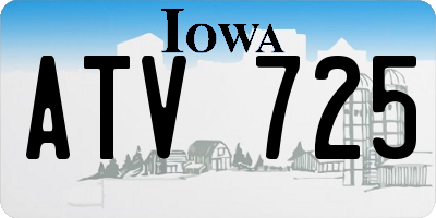 IA license plate ATV725