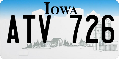 IA license plate ATV726