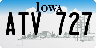 IA license plate ATV727