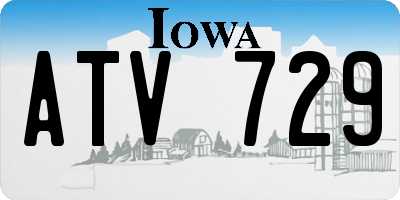 IA license plate ATV729