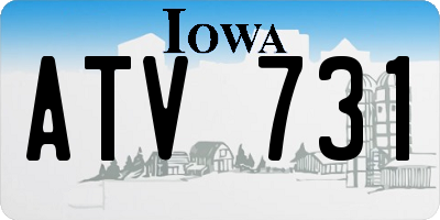 IA license plate ATV731
