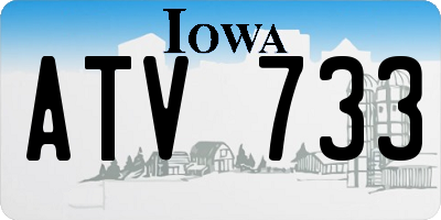 IA license plate ATV733