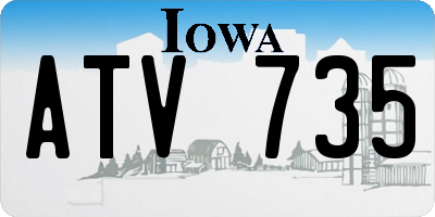 IA license plate ATV735