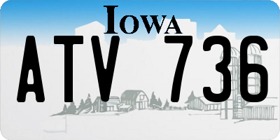 IA license plate ATV736
