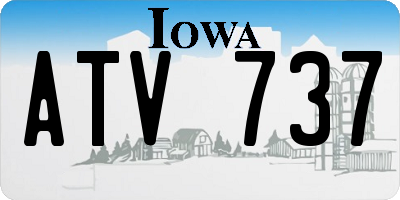 IA license plate ATV737