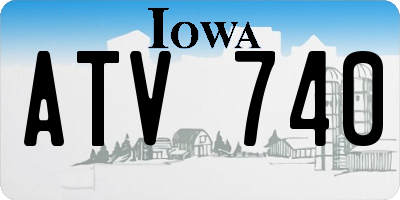 IA license plate ATV740