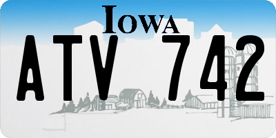 IA license plate ATV742