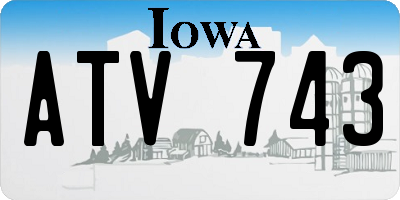 IA license plate ATV743