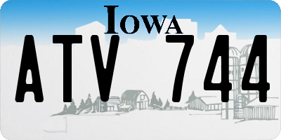 IA license plate ATV744