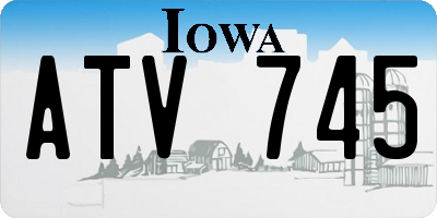 IA license plate ATV745