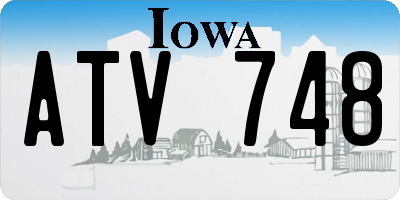 IA license plate ATV748