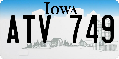 IA license plate ATV749