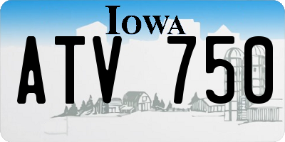 IA license plate ATV750