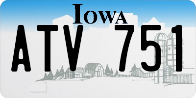 IA license plate ATV751
