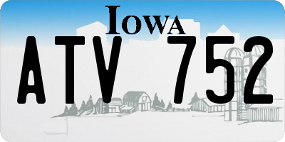 IA license plate ATV752