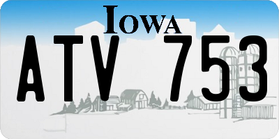 IA license plate ATV753