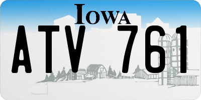 IA license plate ATV761
