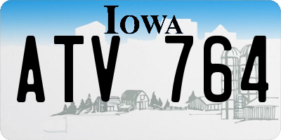 IA license plate ATV764