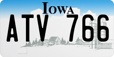 IA license plate ATV766