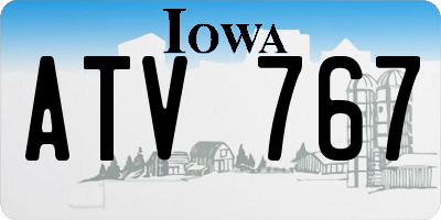 IA license plate ATV767