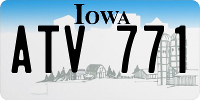 IA license plate ATV771