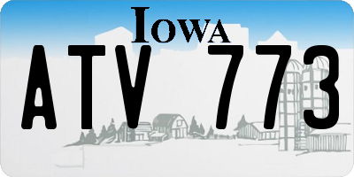 IA license plate ATV773