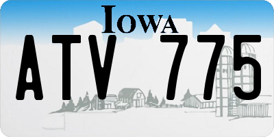 IA license plate ATV775