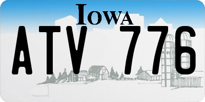 IA license plate ATV776