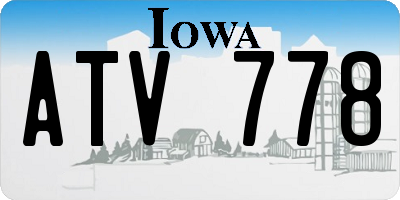 IA license plate ATV778