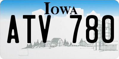 IA license plate ATV780