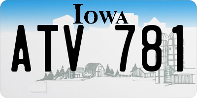 IA license plate ATV781